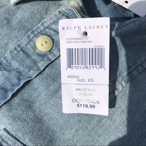 Ralph Lauren Women Denim Shirt NWT - Picture 3 of 5